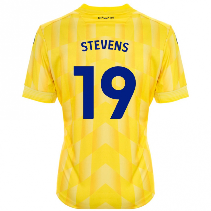 Women Football Lily Stevens #19 Yellow Home Jersey 2024/25 T-Shirt Uk