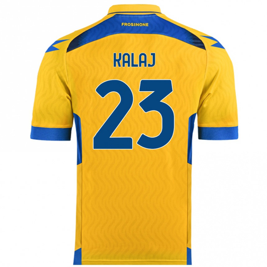 Women Football Sergio Kalaj #23 Yellow Home Jersey 2024/25 T-Shirt Uk