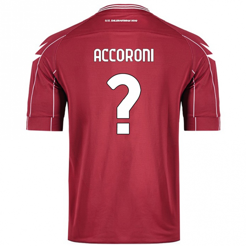 Women Football Nicolas Accoroni #0 Burgundy Home Jersey 2024/25 T-Shirt Uk