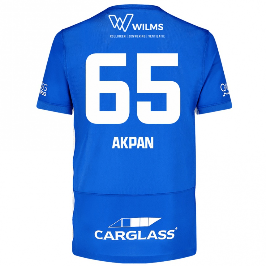 Women Football Christian Akpan #65 Blue Home Jersey 2024/25 T-Shirt Uk