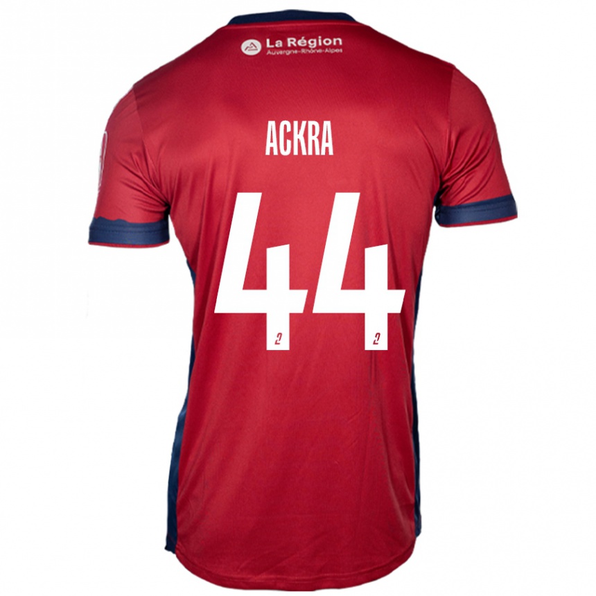 Women Football Allan Ackra #44 Light Burgundy Home Jersey 2024/25 T-Shirt Uk