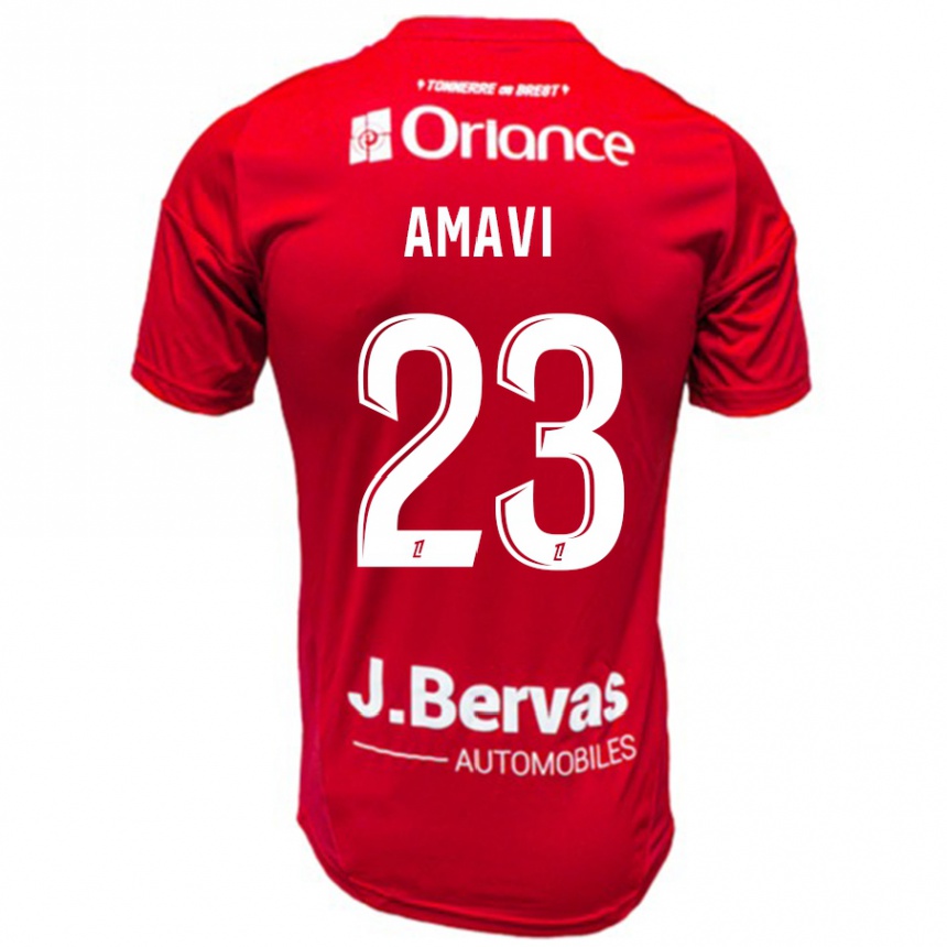 Women Football Jordan Amavi #23 Red White Home Jersey 2024/25 T-Shirt Uk