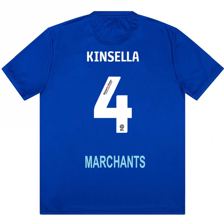 Women Football Liam Kinsella #4 Green Away Jersey 2024/25 T-Shirt Uk