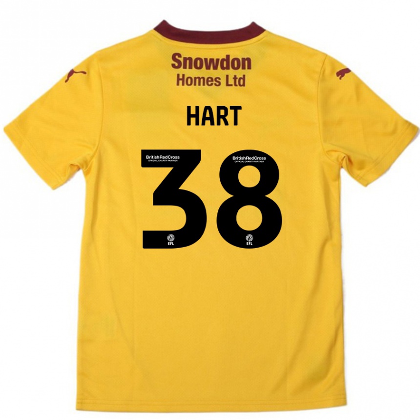 Women Football Jamari Hart #38 Orange  Burgundy Away Jersey 2024/25 T-Shirt Uk