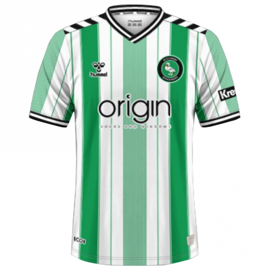 Women Football Gideon Kodua #0 Green White Stripes Away Jersey 2024/25 T-Shirt Uk