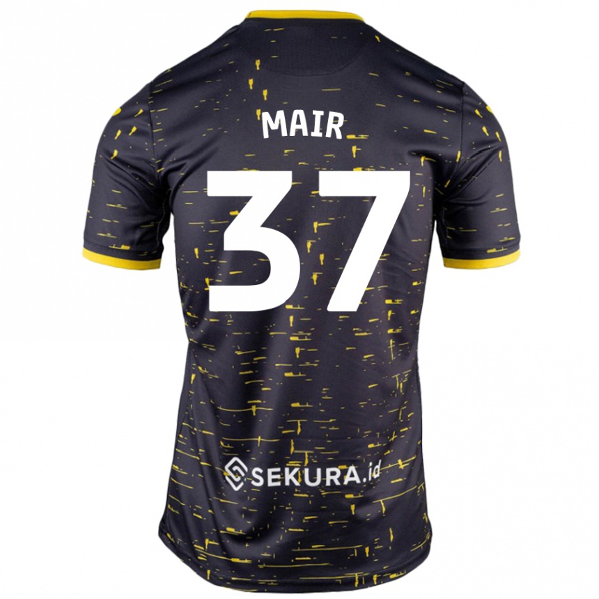 Women Football Archie Mair #37 Black Yellow Away Jersey 2024/25 T-Shirt Uk