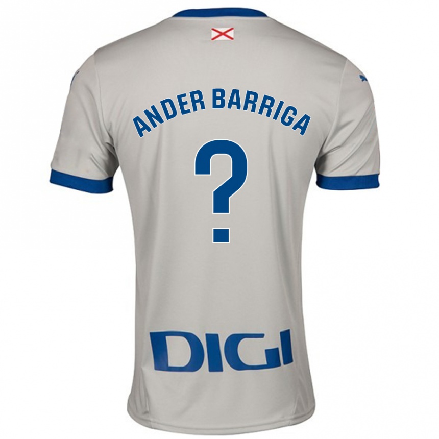 Women Football Jon Ander Barriga #0 Light Gray Away Jersey 2024/25 T-Shirt Uk