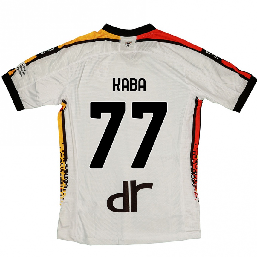 Women Football Mohamed Kaba #77 White Black Away Jersey 2024/25 T-Shirt Uk